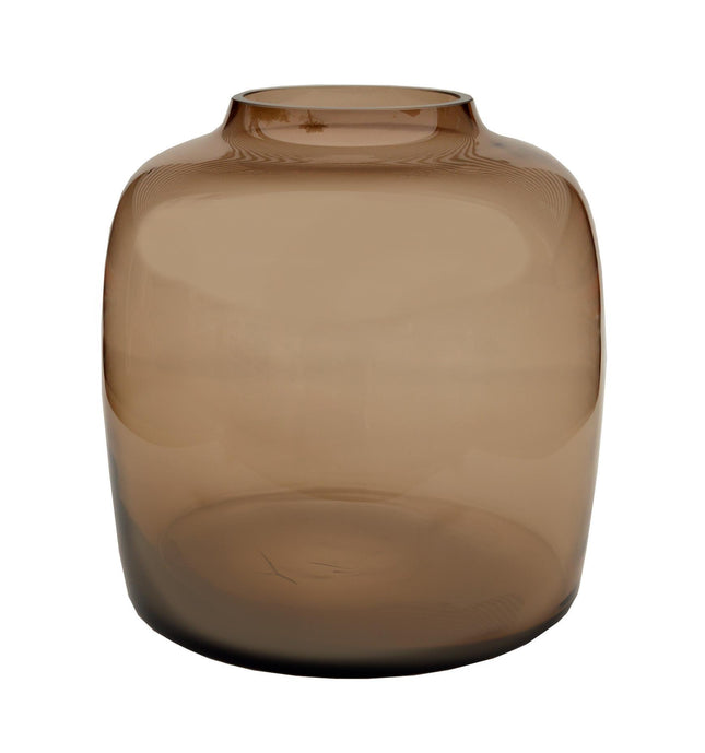 Vaso da fiori in vetro - M - H25 L25 - Bartica - Tortora