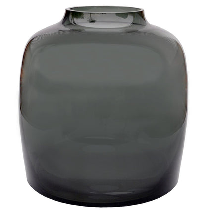 Vase à fleurs en verre - M - H25 L25 - Bartica - Gris
