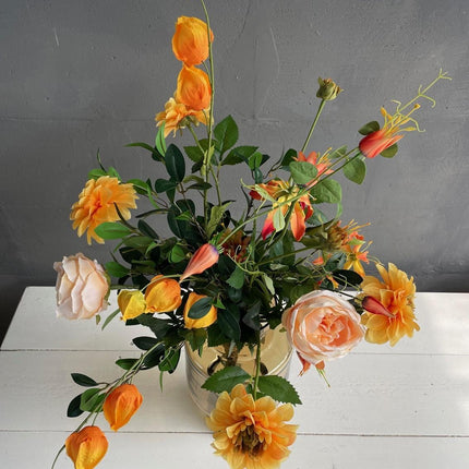 Fleurs artificielles - Bouquet L - Joli orange - ↕80cm