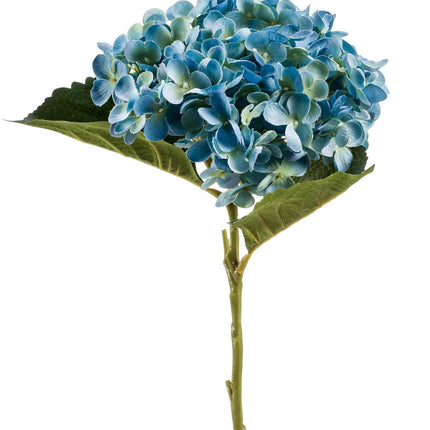 Fleurs artificielles individuelles - 8x - ↕52cm - Fleur d'hortensia - Bleu