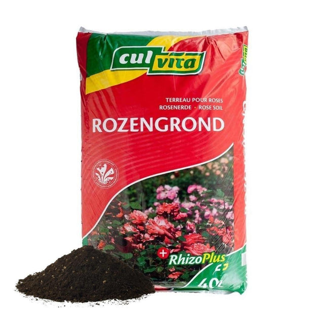 Culvita - Sustrato para rosales 40 litros - Sustrato apto para rosales - Incluye mejorador de raíces RhizoPlus