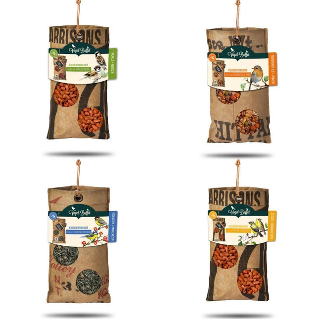 Vogelbuffet | Öko-Vogelfutter-Mix, 4er-Set | 4 x 300 g