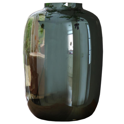 Vase à fleurs en verre - M - H35 L25 - Gris arctique