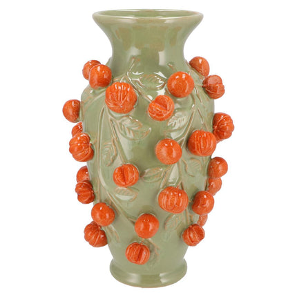 Vase en pierre M - H38 L24 - Vert pistache - Mandarine
