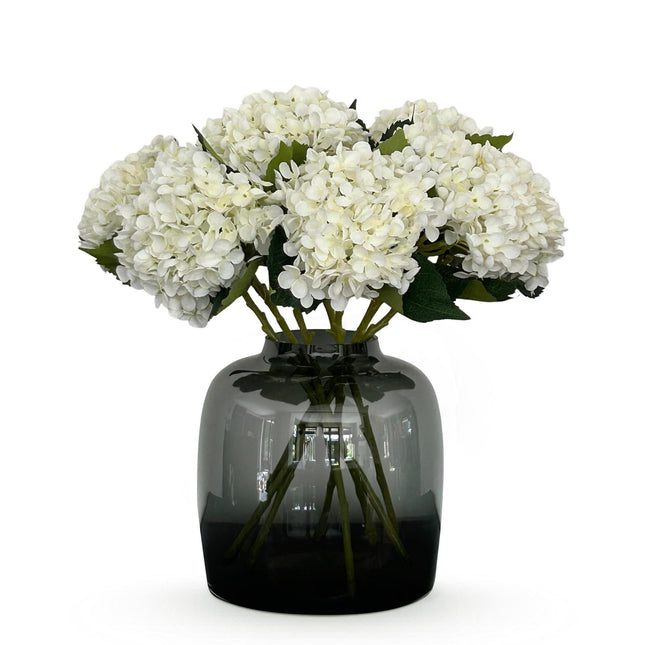Künstliche Blumen Solo – Weiß – Hortensienblüte – 8 Stück – ↕52 cm