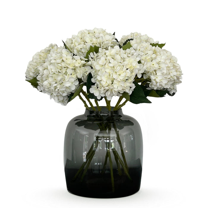 Kunstbloemen Solo - White - Hydrangea Flower - 8x - ↕52cm