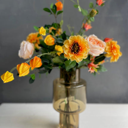 Fleurs artificielles - Bouquet L - Joli orange - ↕80cm
