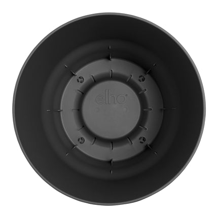 Elho Greenville Round Black Pot - D14 x H13 - Planter