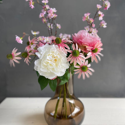 Fleurs artificielles - Bouquet L - Rose Été - ↕80cm
