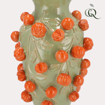 Vase en pierre M - H38 L24 - Vert pistache - Mandarine