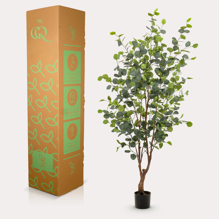 Kunstplant - Eucalyptus - Blauwe Gomboom  - ↕140cm - Ø15cm